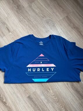 Hurley Royal Blue Tee with White Logo